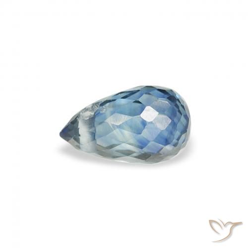 Saphir Sarcelle naturelle Briolette, 0.53 ct, VS