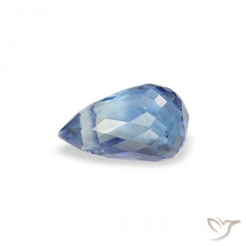 Saphir Bleu clair naturelle Briolette, 0.34 ct, VS