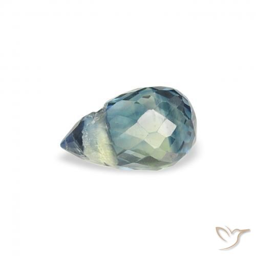 Saphir Sarcelle naturelle Briolette, 0.54 ct, VS