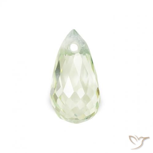0.71ct Naturel Vert très clair Saphir, Briolette, VS