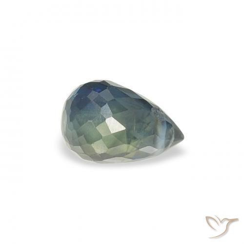Saphir Sarcelle naturelle Briolette, 0.52 ct, VS