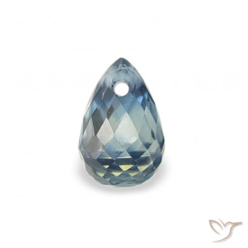 0.46ct Naturel Sarcelle Saphir, Briolette, VS