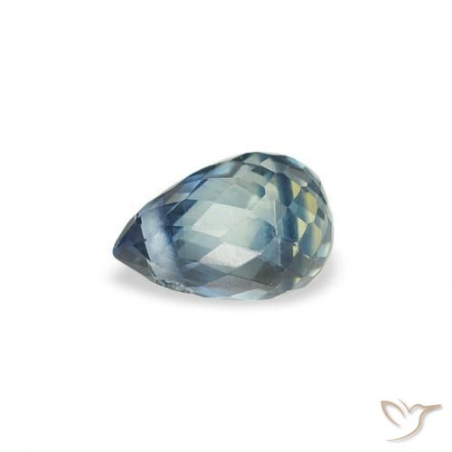 Saphir Sarcelle naturelle Briolette, 0.46 ct, VS