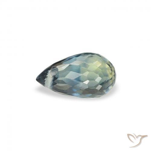 Saphir Sarcelle naturelle Briolette, 0.51 ct, VS