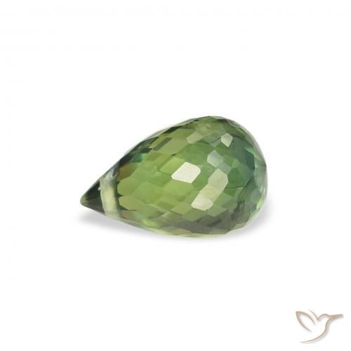 Saphir Forêt verte naturelle Briolette, 1.02 ct, VS