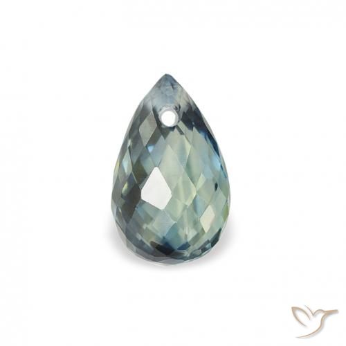 0.83ct Naturel Sarcelle Saphir, Briolette, VS