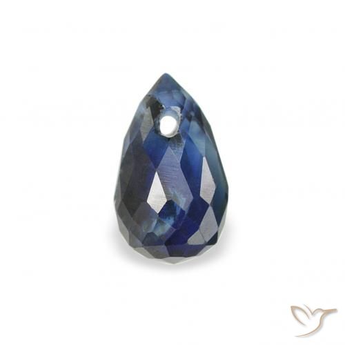 0.47ct Naturel Bleu minuit Saphir, Briolette, VS