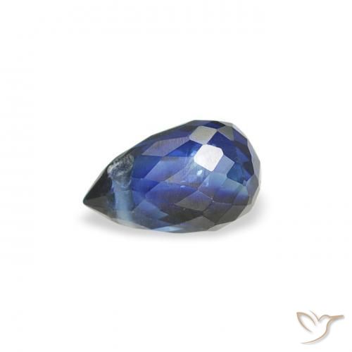 Saphir Bleu minuit naturelle Briolette, 0.47 ct, VS