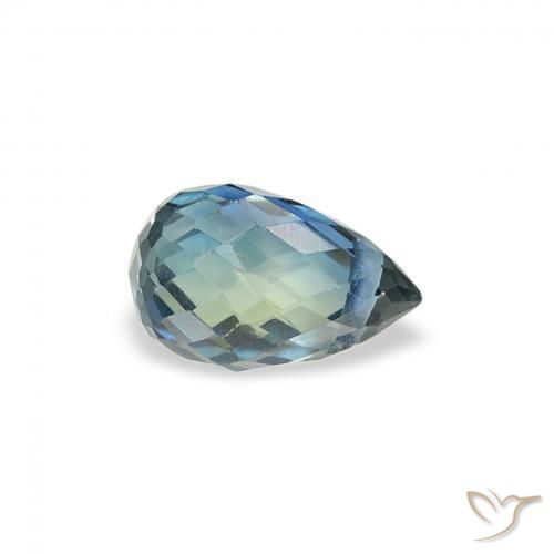 Saphir Sarcelle naturelle Briolette, 0.57 ct, VS