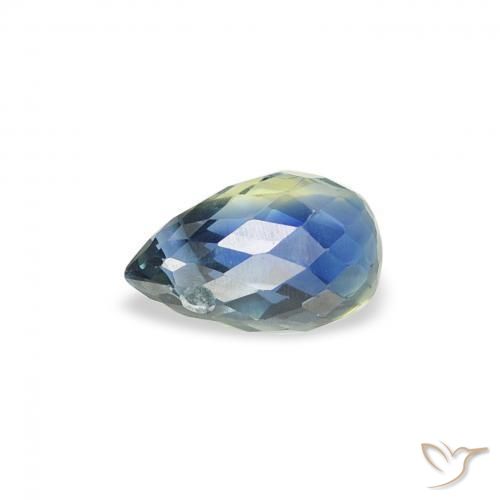 Saphir Sarcelle naturelle Briolette, 0.57 ct, VS