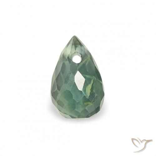 0.38ct Naturel Vert moyen Saphir, Briolette, VS