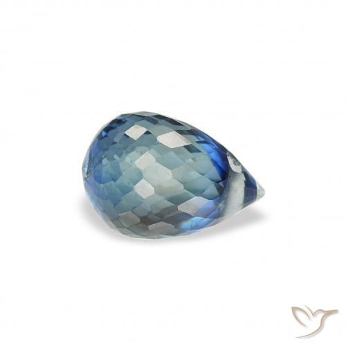 Saphir Sarcelle naturelle Briolette, 1.00 ct, VS