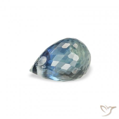 Saphir Sarcelle naturelle Briolette, 1.00 ct, VS