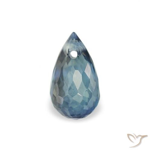 0.55ct Naturel Sarcelle Saphir, Briolette, VS