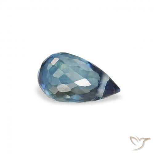 Saphir Sarcelle naturelle Briolette, 0.55 ct, VS