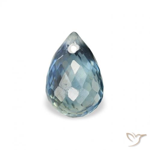 0.86ct Naturel Sarcelle Saphir, Briolette, VS