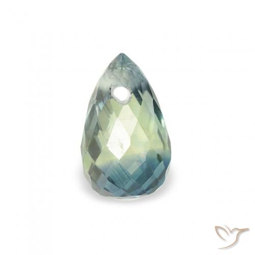 0.59ct Naturel Sarcelle Saphir, Briolette, VS