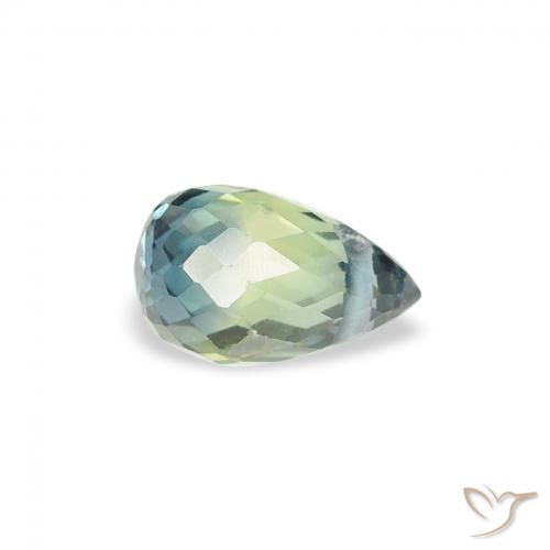 Saphir Sarcelle naturelle Briolette, 0.59 ct, VS