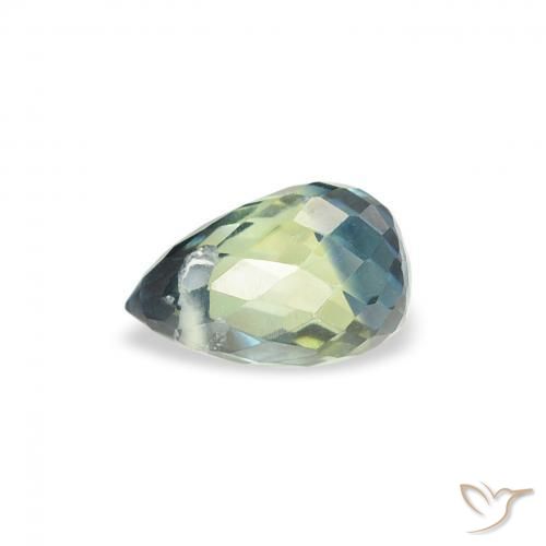 Saphir Sarcelle naturelle Briolette, 0.59 ct, VS