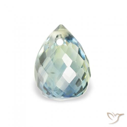 0.93ct Naturel Sarcelle Saphir, Briolette, VS