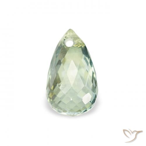 0.68ct Naturel Vert clair Saphir, Briolette, VS