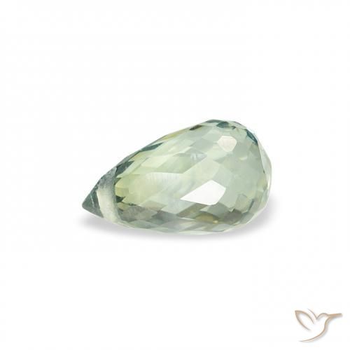 Saphir Vert clair naturelle Briolette, 0.68 ct, VS
