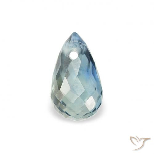 0.49ct Naturel Sarcelle Saphir, Briolette, VS