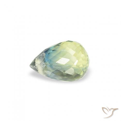 Saphir Vert sauge léger naturelle Briolette, 0.43 ct, VS