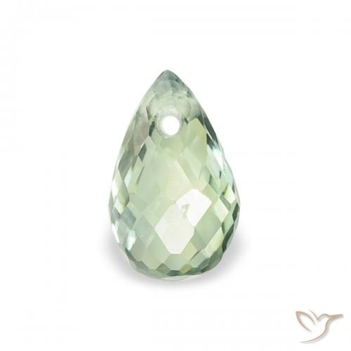 0.49ct Naturel Vert sauge léger Saphir, Briolette, VS