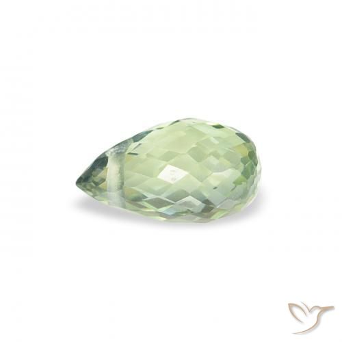 Saphir Vert sauge léger naturelle Briolette, 0.49 ct, VS