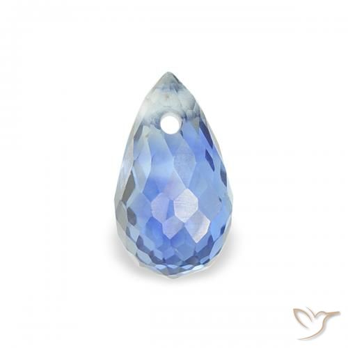 0.48ct Naturel Bleu clair Saphir, Briolette, VS