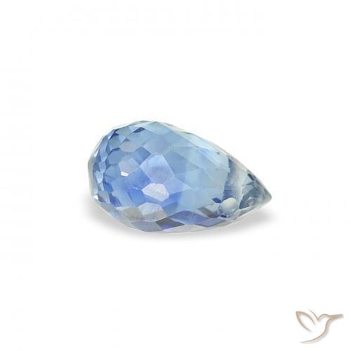 Saphir Bleu clair naturelle Briolette, 0.48 ct, VS