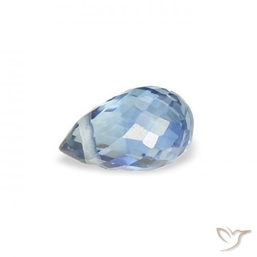 Saphir Bleu clair naturelle Briolette, 0.48 ct, VS
