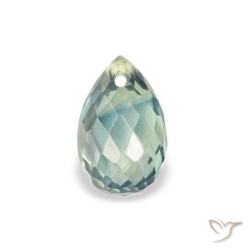 0.84ct Naturel Sarcelle Saphir, Briolette, VS
