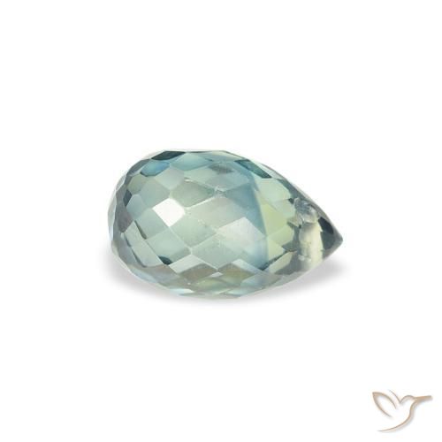 Saphir Sarcelle naturelle Briolette, 0.84 ct, VS
