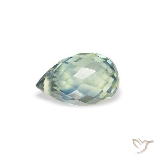 Saphir Sarcelle naturelle Briolette, 0.84 ct, VS