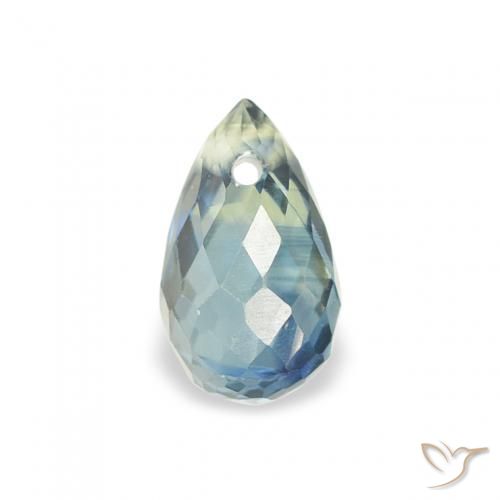 0.65ct Naturel Sarcelle Saphir, Briolette, VS