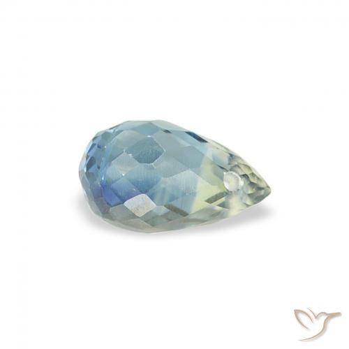 Saphir Sarcelle naturelle Briolette, 0.65 ct, VS