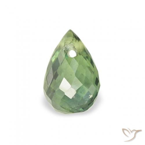 0.71ct Naturel Vert foncé Saphir, Briolette, VS
