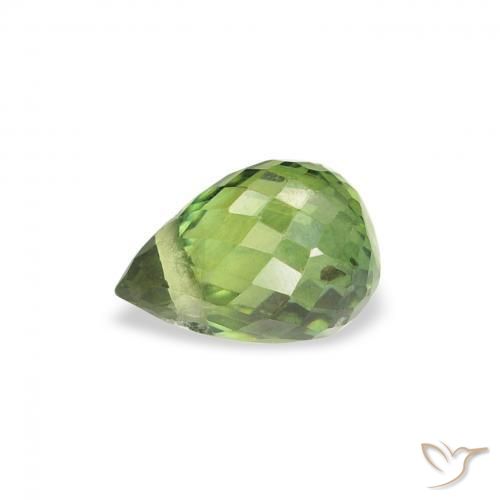 Saphir Vert foncé naturelle Briolette, 0.71 ct, VS