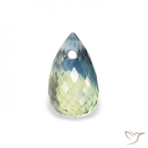 0.62ct Naturel Multicolore Saphir, Briolette, VS