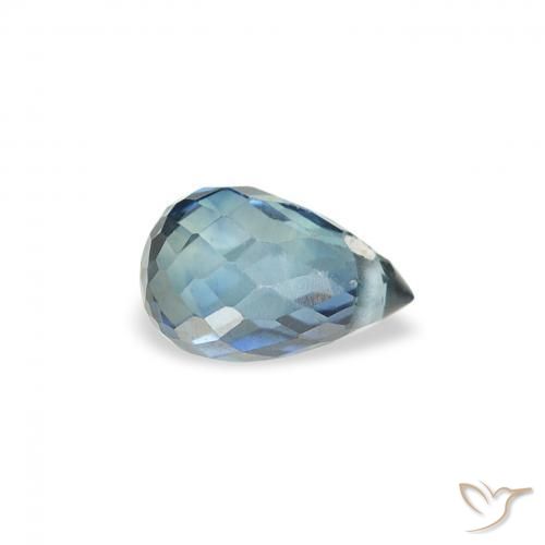 Saphir Sarcelle naturelle Briolette, 0.52 ct, VS