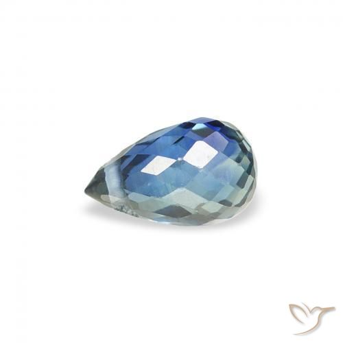 Saphir Sarcelle naturelle Briolette, 0.52 ct, VS