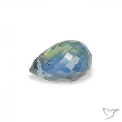 Saphir Vert clair naturelle Briolette, 0.67 ct, VS