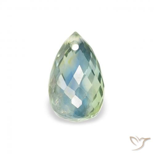 0.83ct Naturel Sarcelle Saphir, Briolette, VS