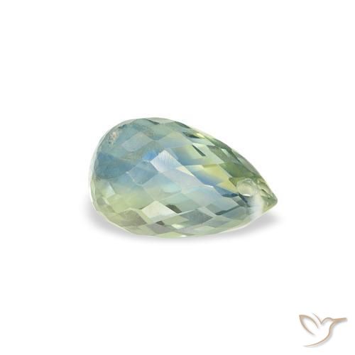 Saphir Sarcelle naturelle Briolette, 0.83 ct, VS