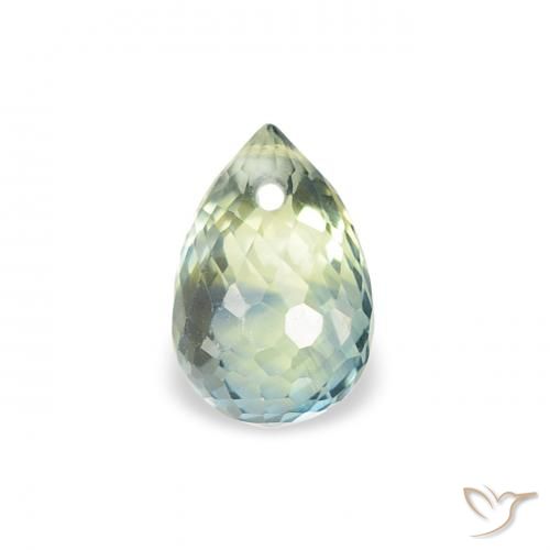 0.68ct Naturel Sarcelle Saphir, Briolette, VS