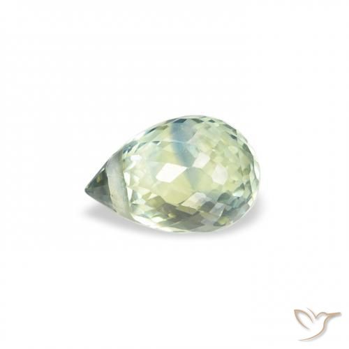 Saphir Sarcelle naturelle Briolette, 0.68 ct, VS