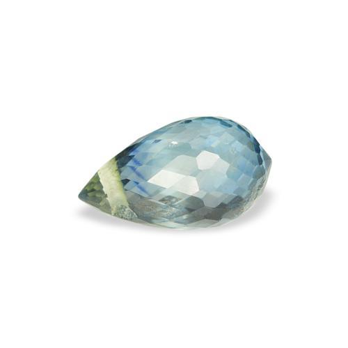 Saphir Vert poire léger naturelle Briolette, 0.80 ct, VS