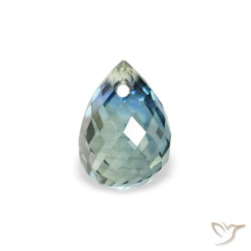 0.65ct Naturel Sarcelle Saphir, Briolette, VS